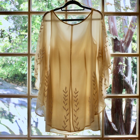 Free People Bead Embellished Cape Dress - Picture 9 of 15